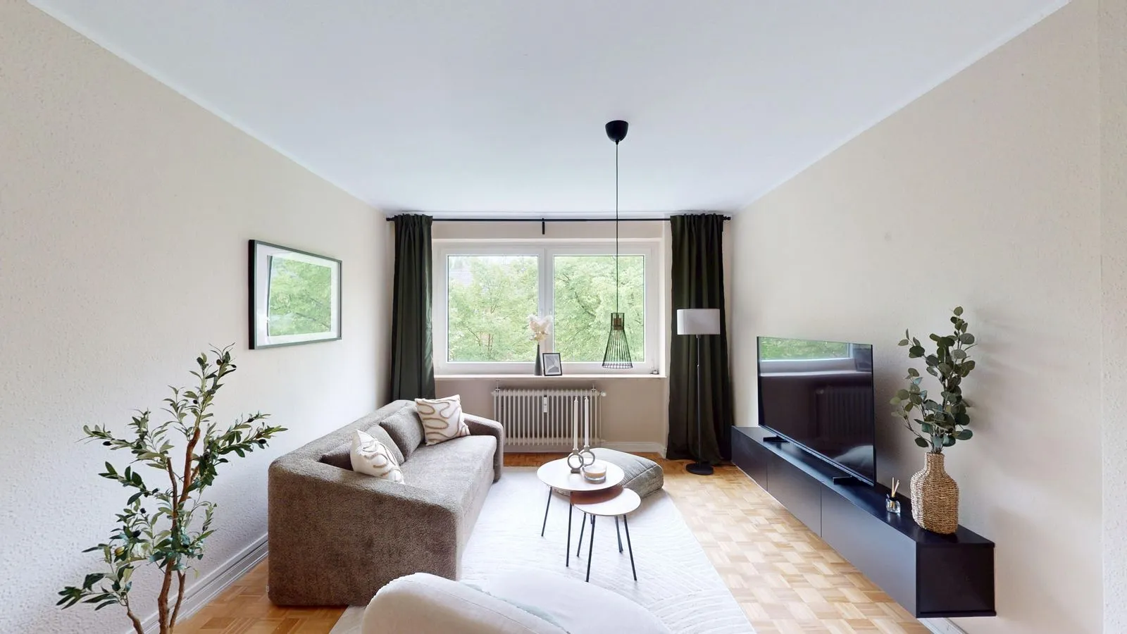 Wohnzimmer einer Wohnung in Hamburg